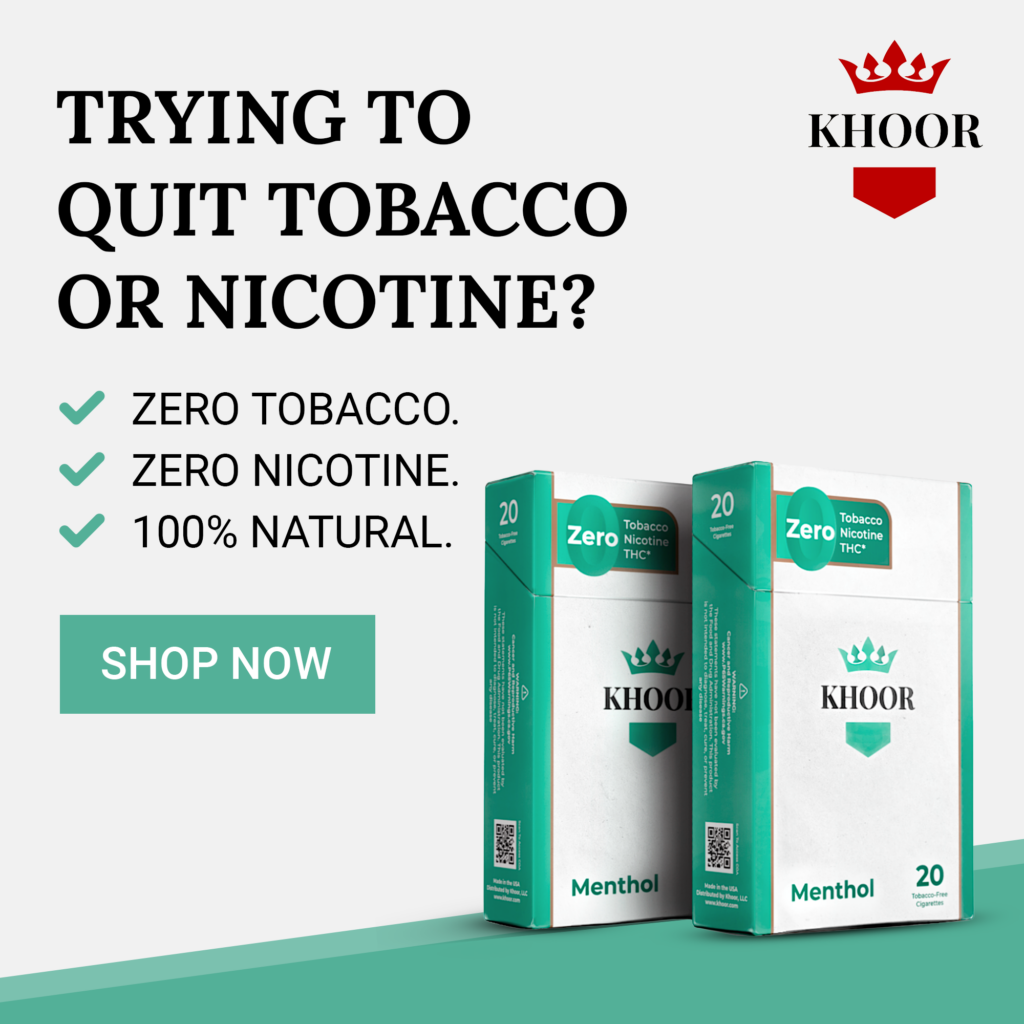 KHOOR™ Tobacco-Free Menthol Cigarettes | Herbal Cigarettes | Menthol ...