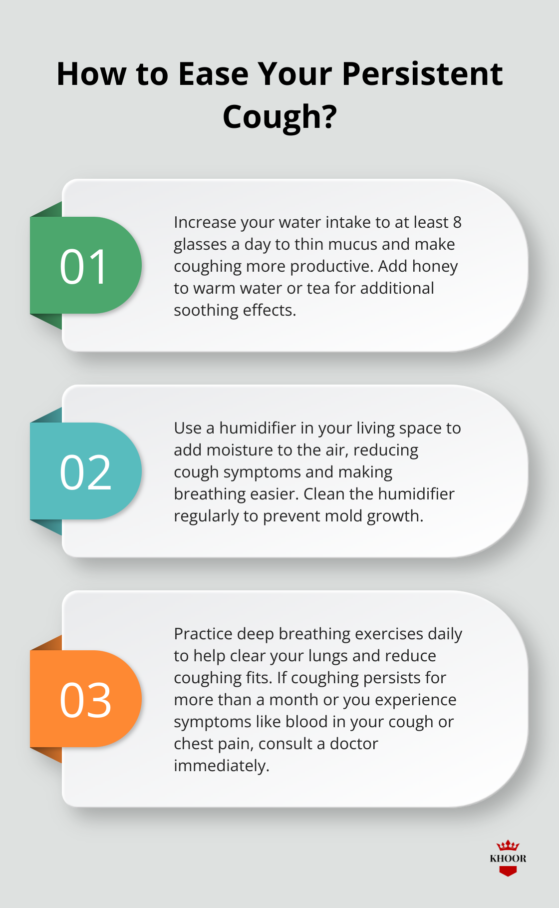 Infographic: How to Ease Your Persistent Cough? - coughing after quitting smoking